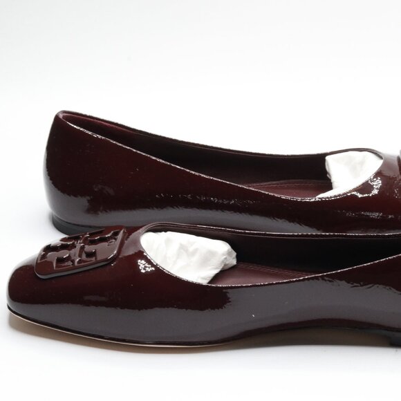 Tory Burch Women's Georgia Ballet Flats Plum Patent Leather Size 9 - Picture 2 of 5